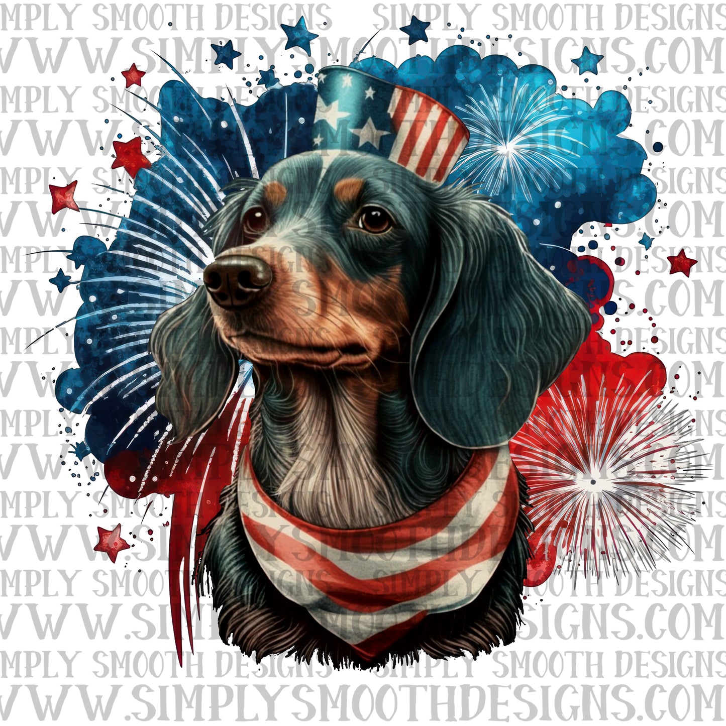 Weenie dog 4th of july