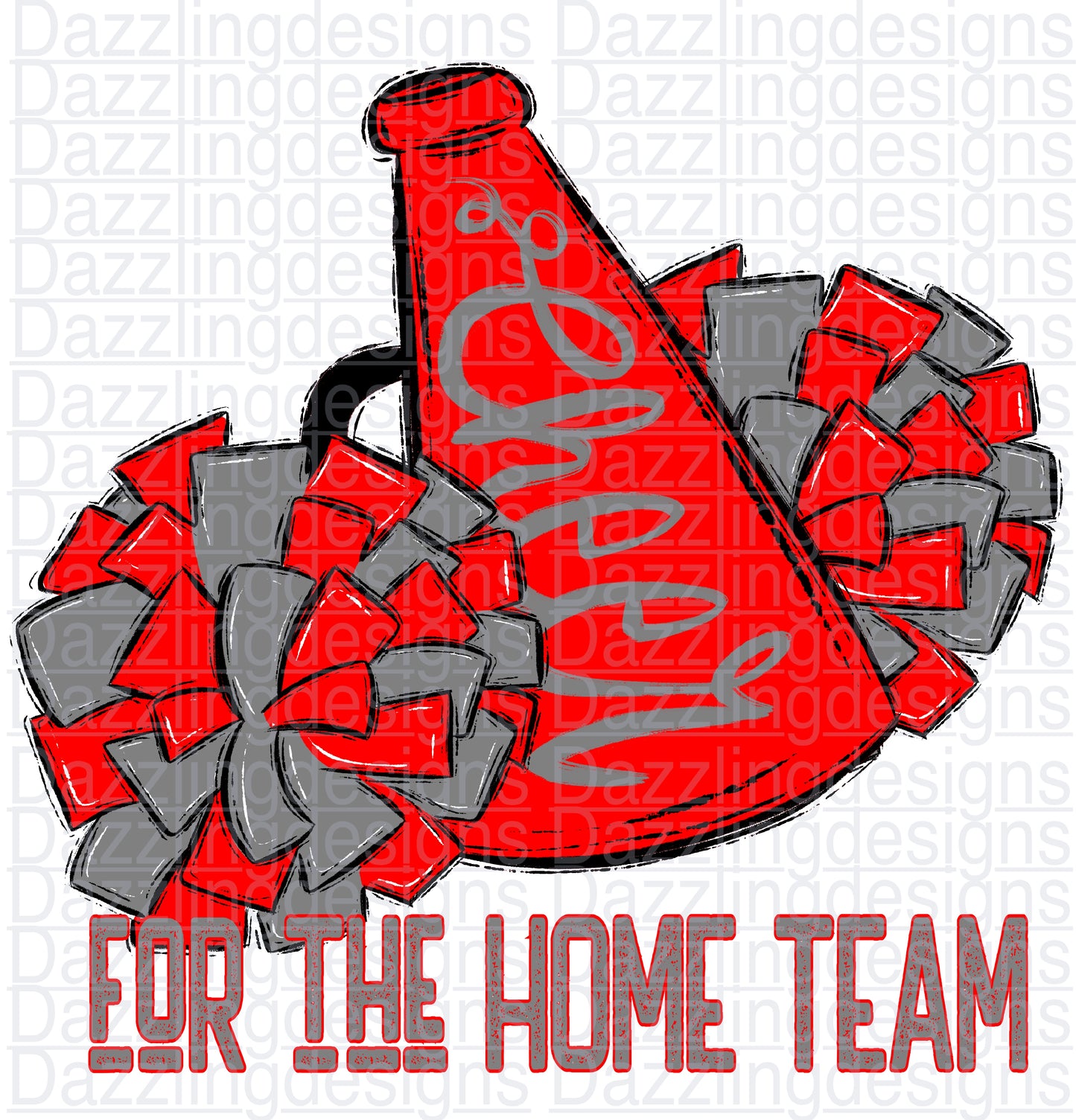 Cheer for the HOMETEAM Red/Grey
