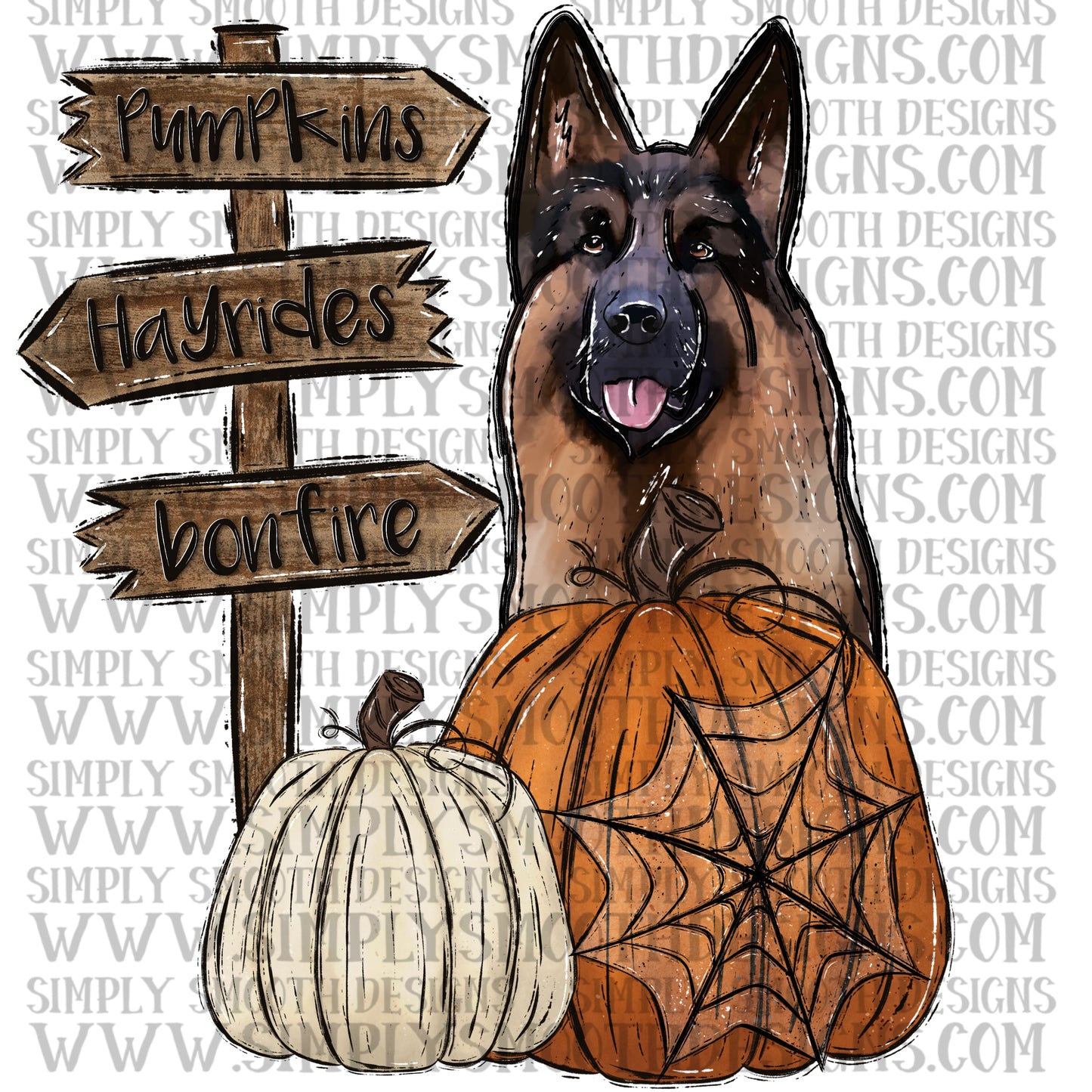 German shepherd dog pumpkin