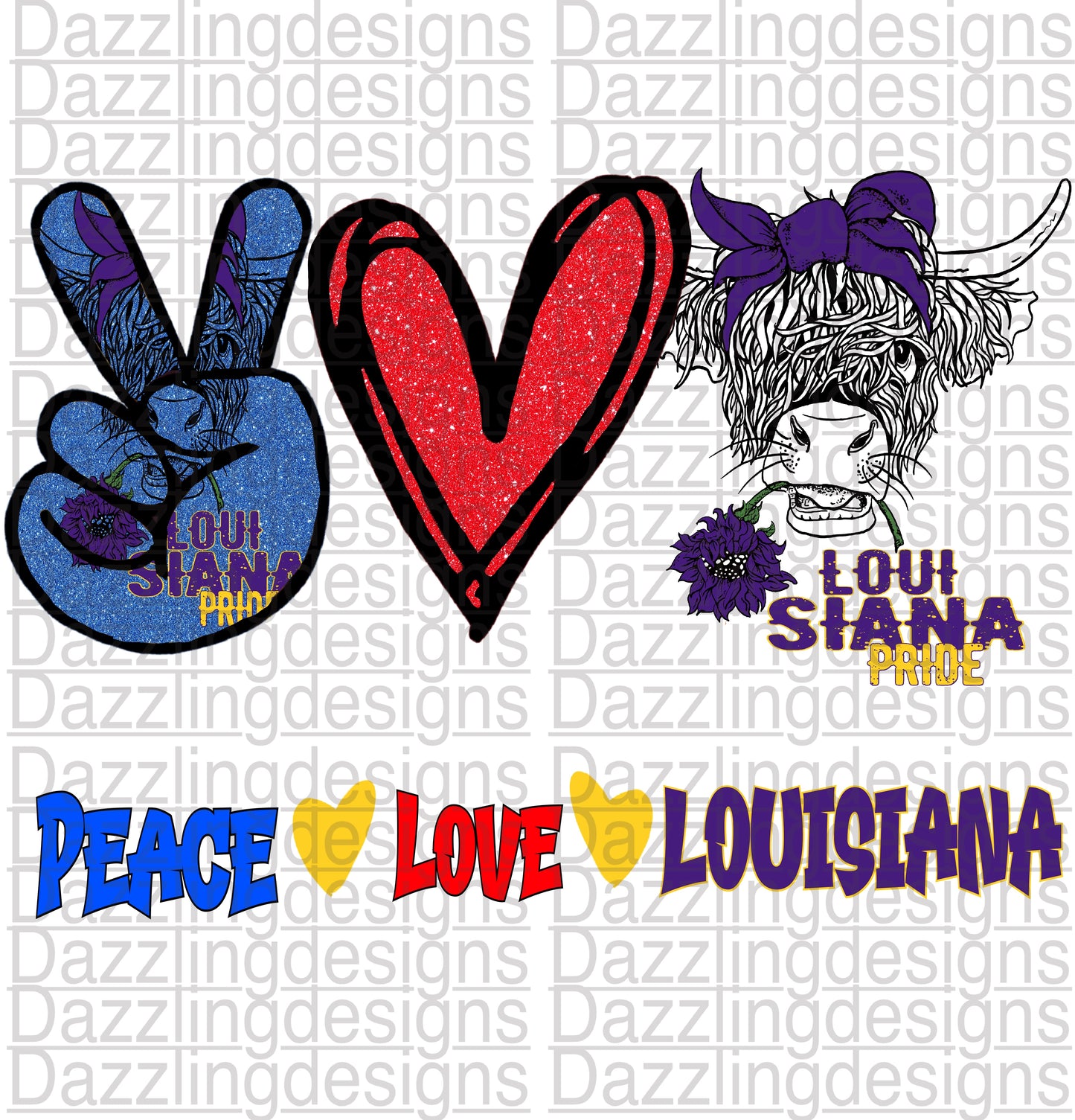 Peace Love Louisiana Pride