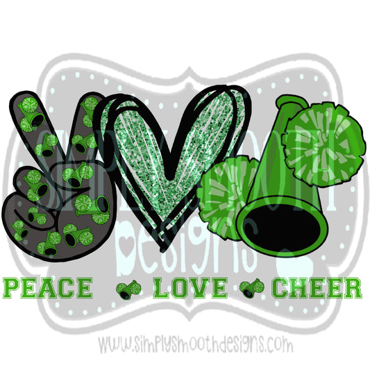 Peace Love Cheer png digital download