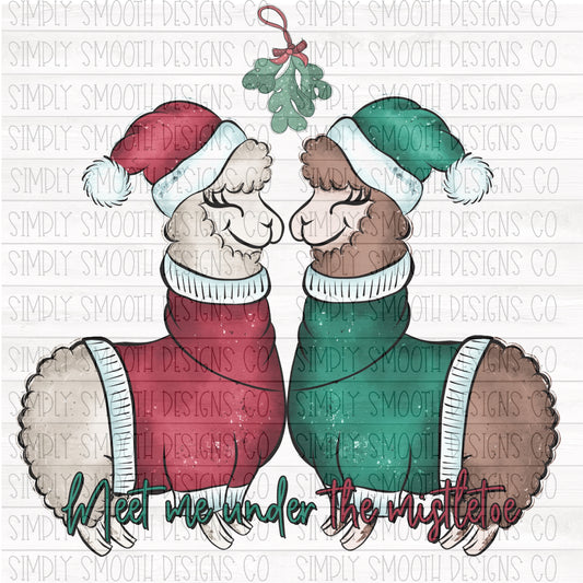 Meet me under the mistletoe alpaca