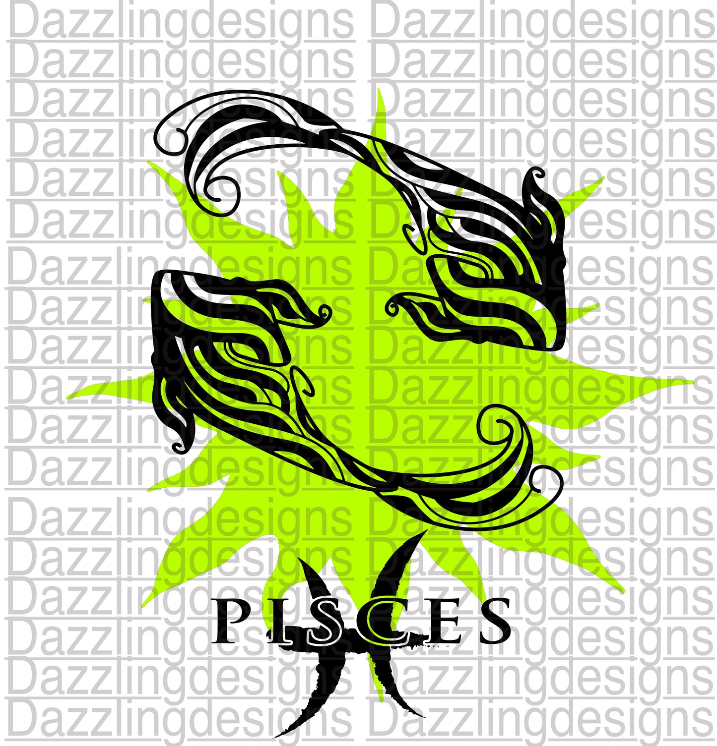 Zodiac Pisces Green