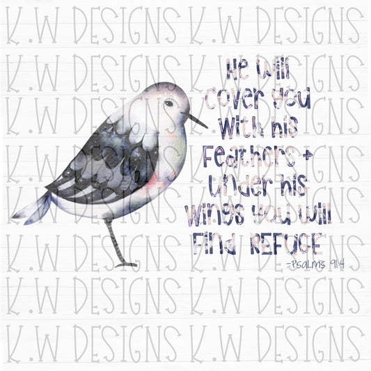 He will cover you with his feathers verse WK