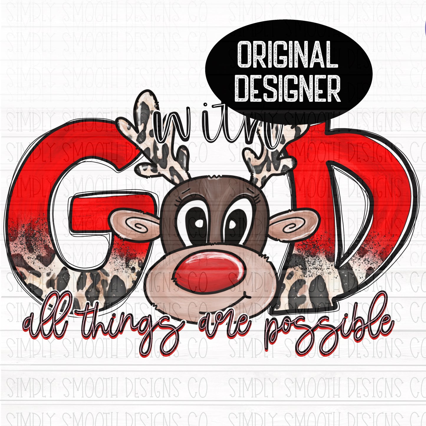 With God all things are possible reindeer