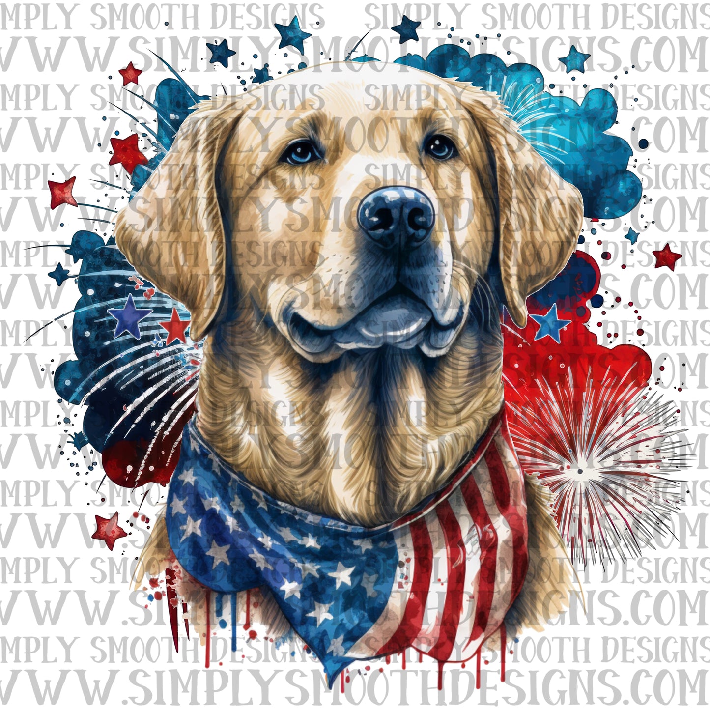 Golden retriever  4th of july