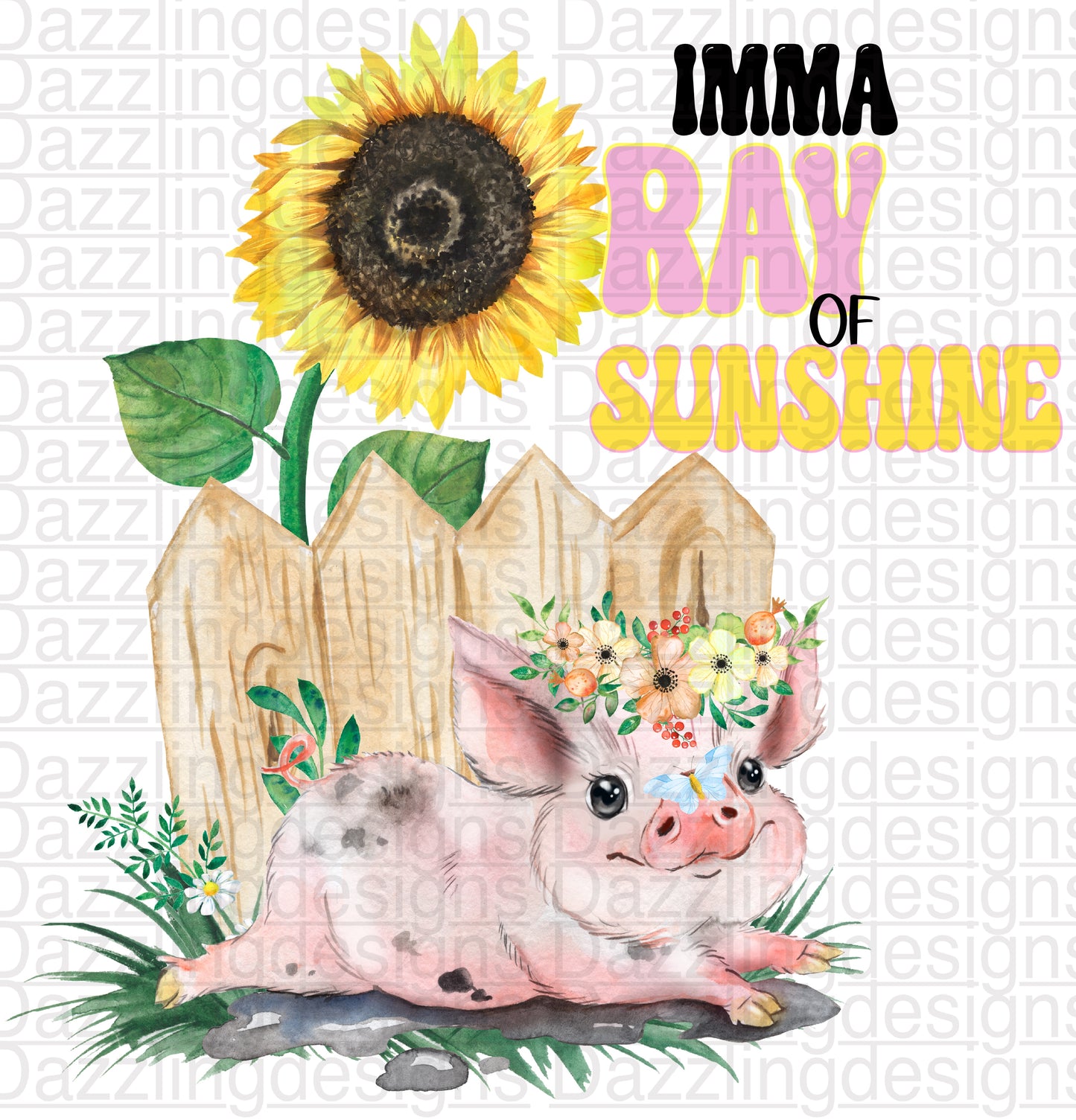 Imma Ray of Sunshine pig