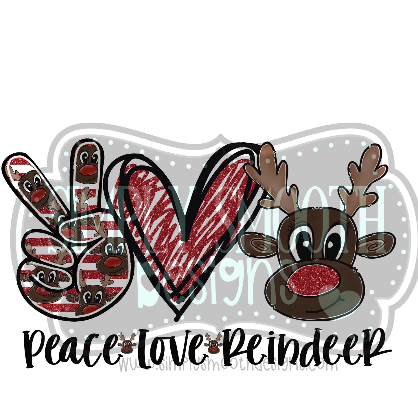 Peace love reindeer