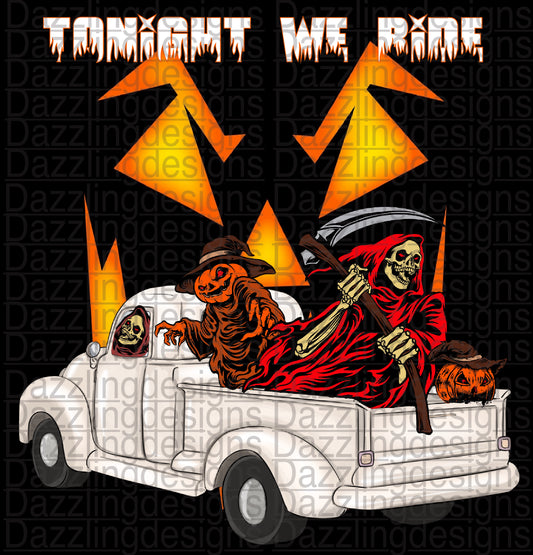 Halloween Tonight We Ride Tumbler