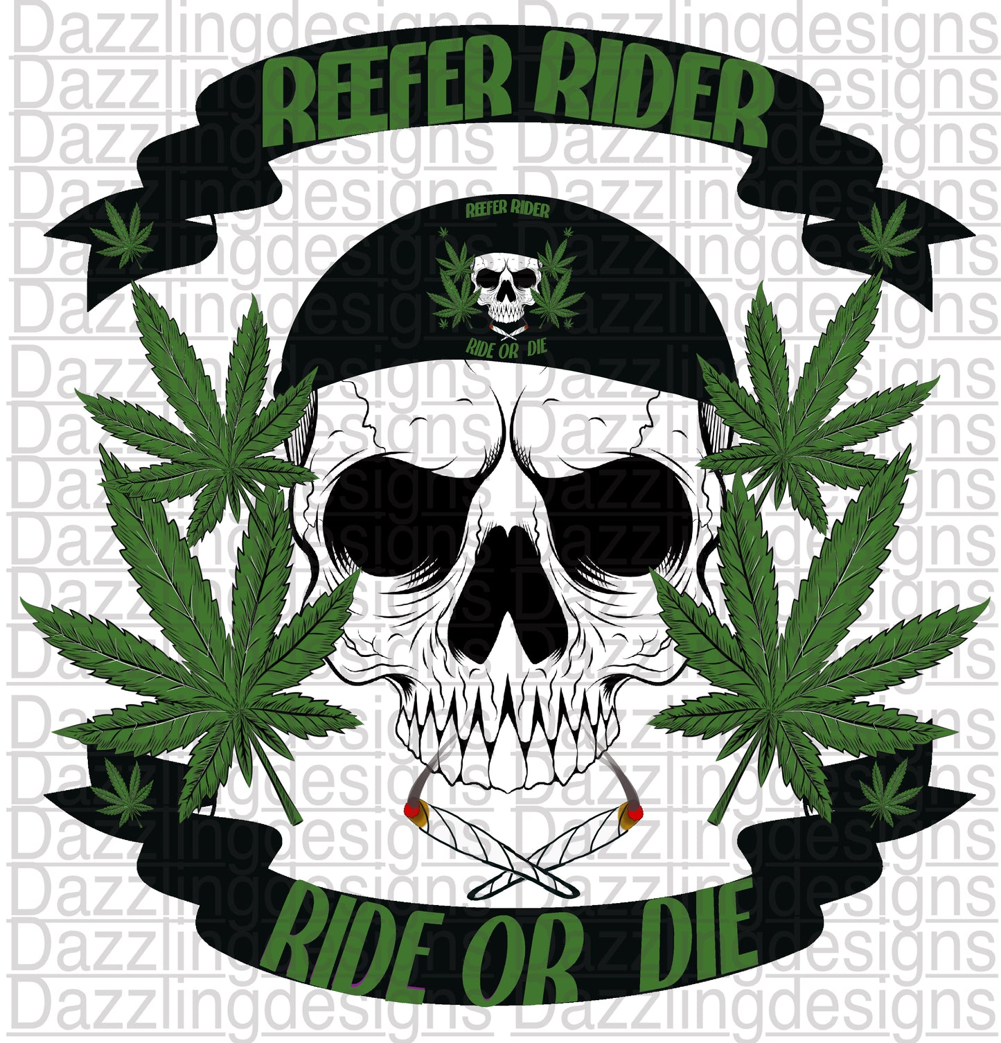 Reefer Rider Ride or Die Skull