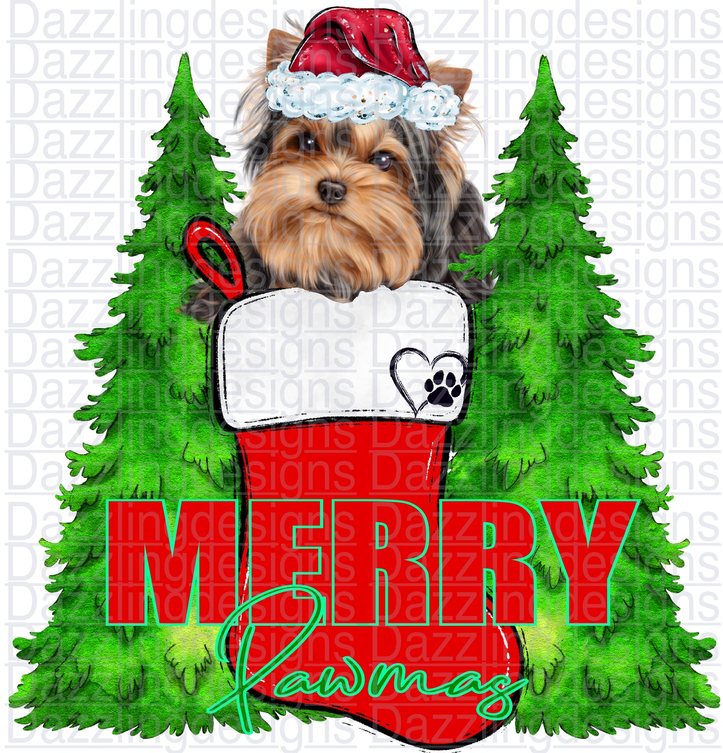 Merry Pawmas Yorkie