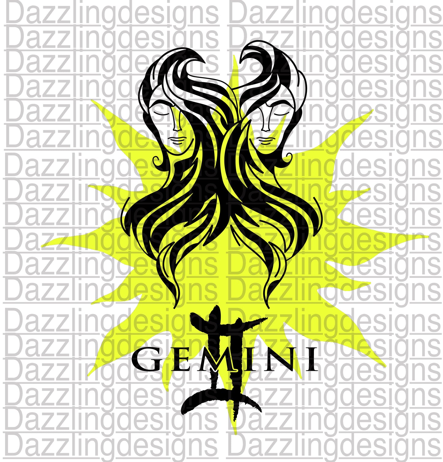 Zodiac Gemini yellow