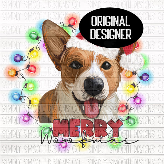 Merry woofmas Christmas Corgi