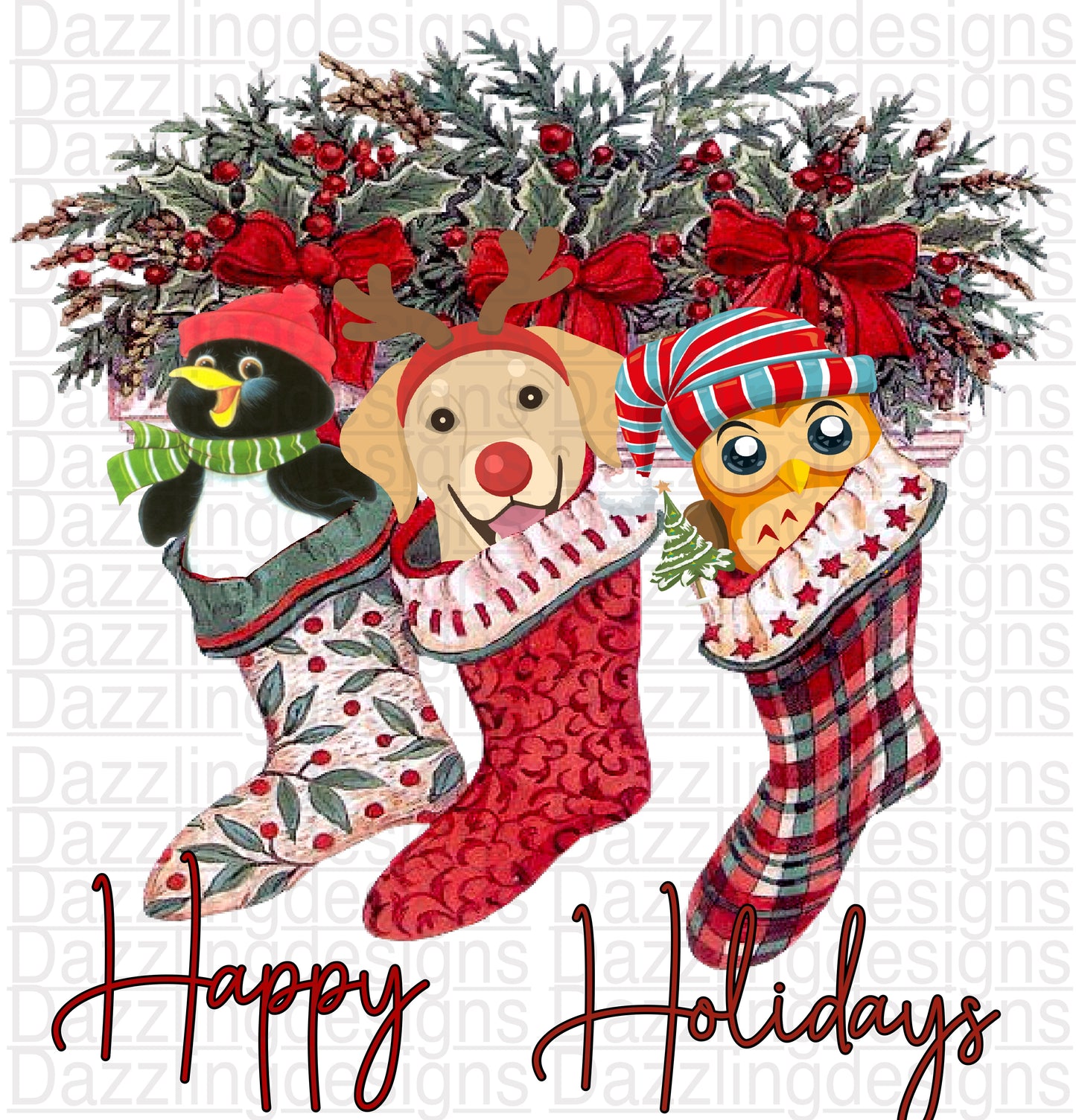 Happy Holidays Stockings