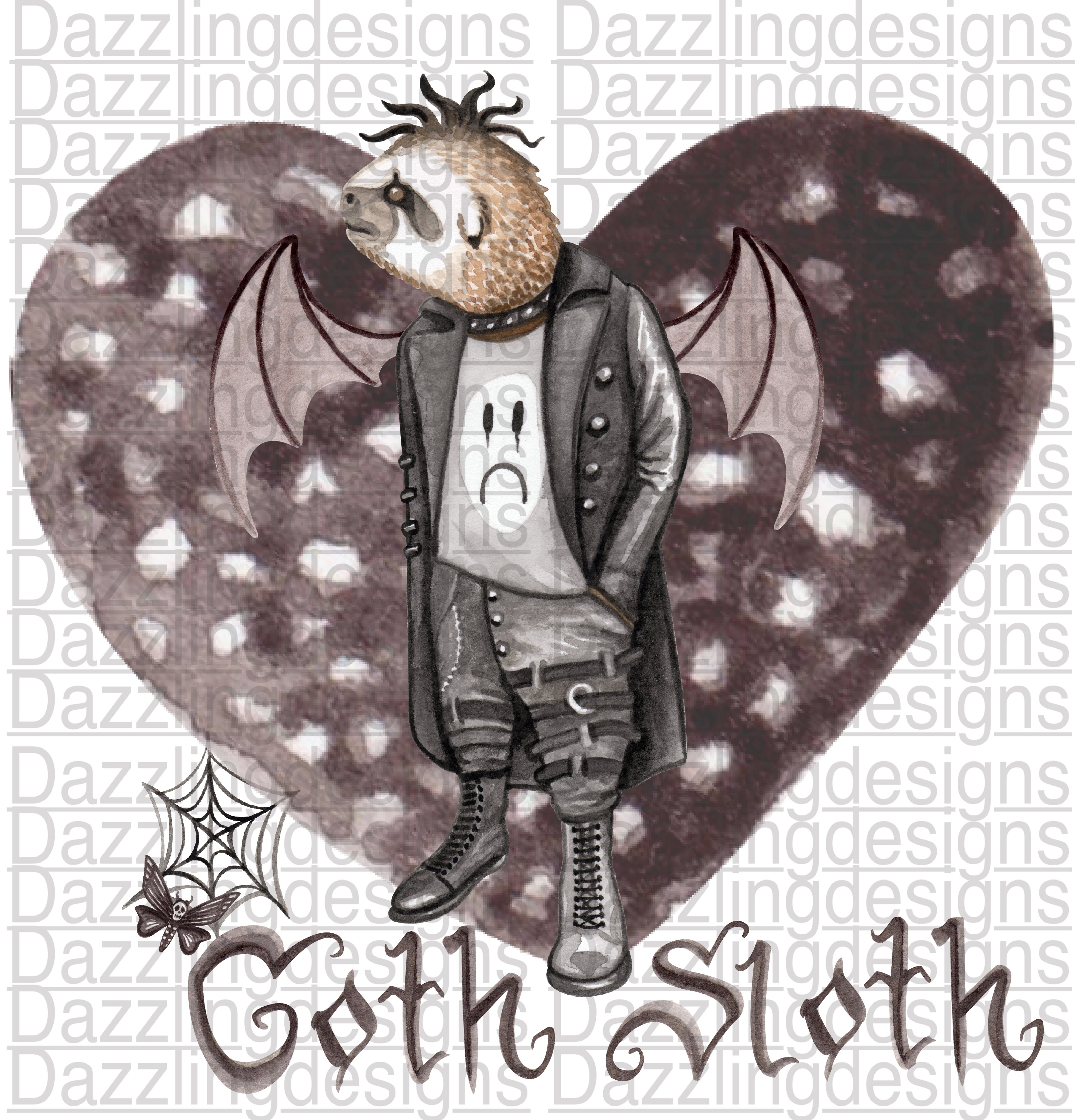 Goth Sloth Boy โ Simply Smooth Designs