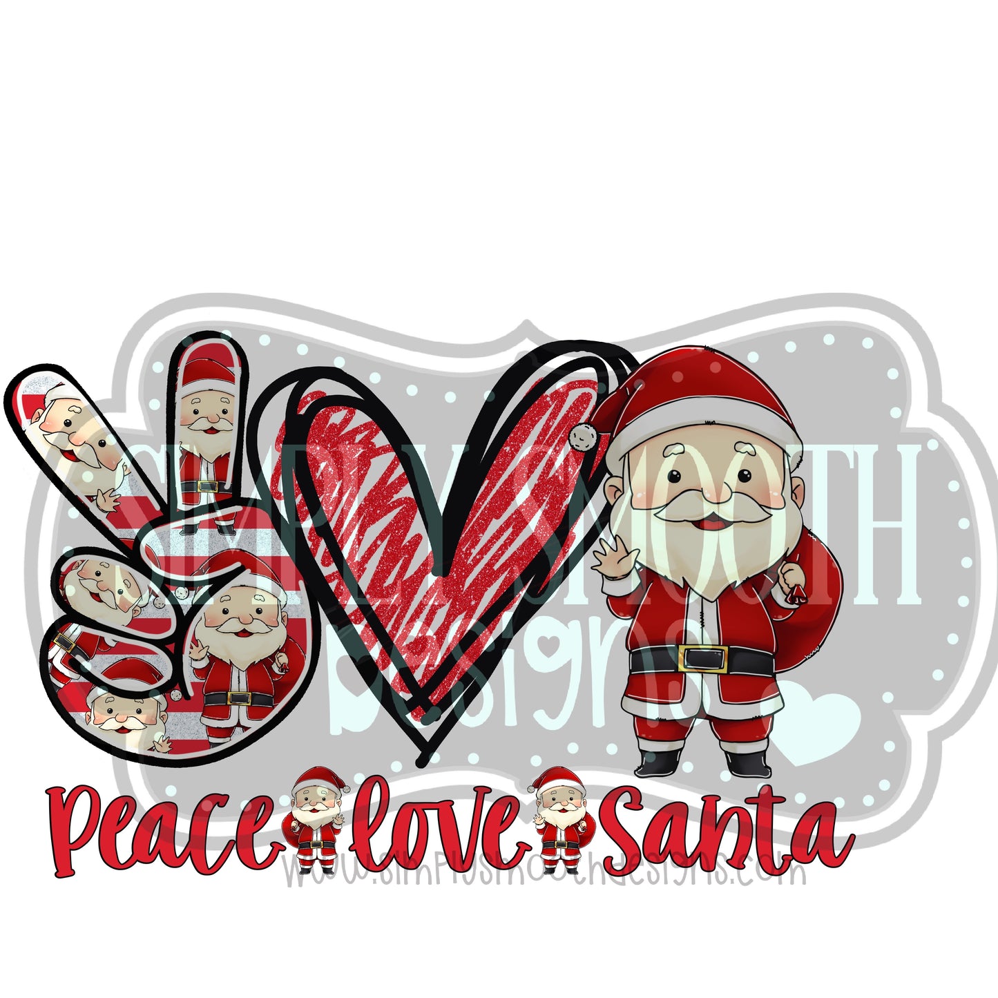 Peace love santa